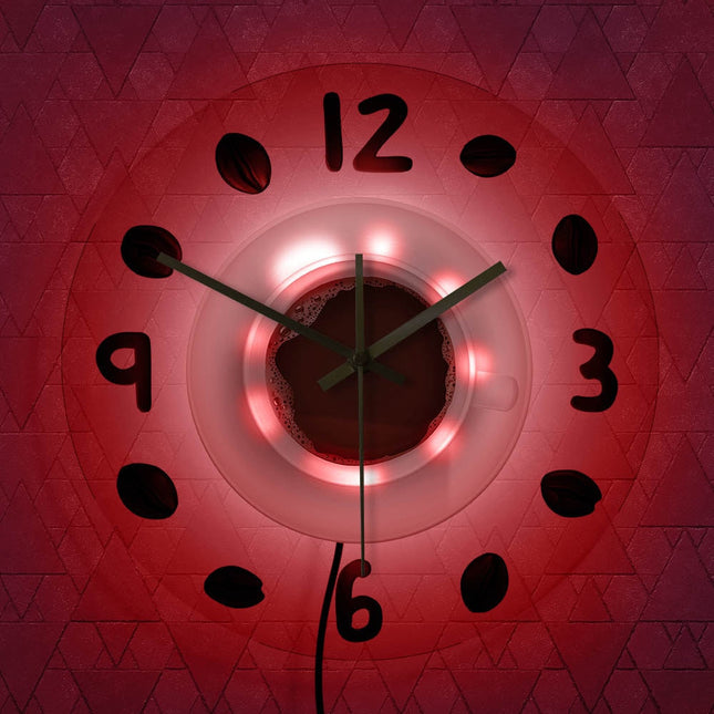 Orologio da muro LED tazza caffè