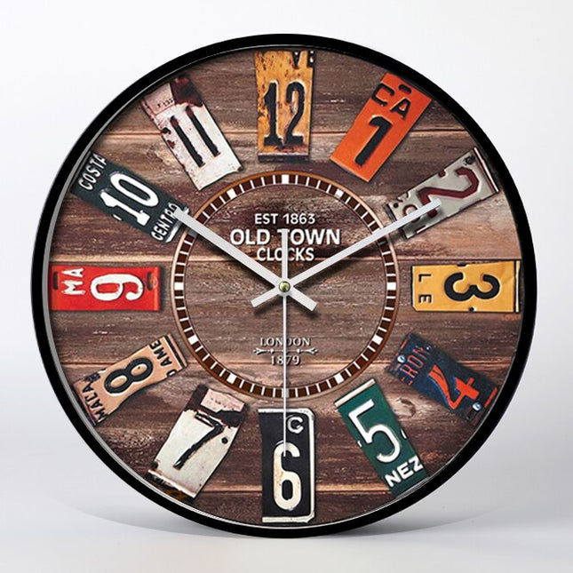 Orologio da parete vintage targhe americane