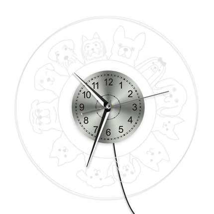 Orologio da parete a LED razze cani
