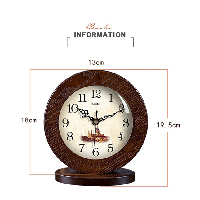 Orologio da tavolo classico in legno