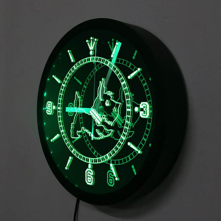 Orologio da parete a LED cane terrier