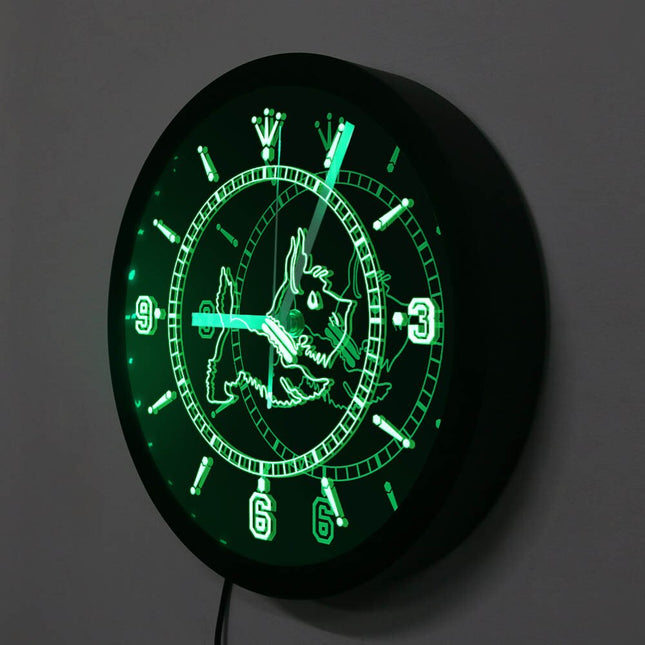 Orologio da parete a LED cane terrier