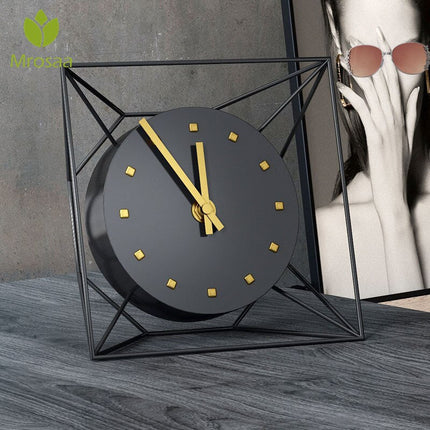 Orologio tavolo design moderno struttura geometrica