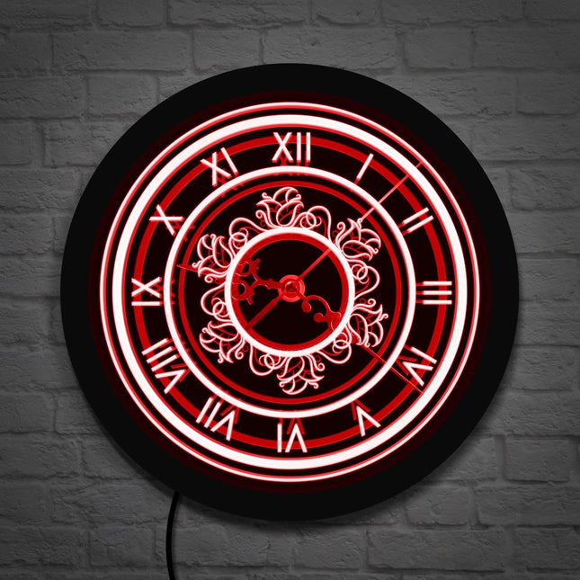 Orologio da parete LED design barocco