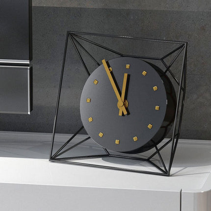 Orologio tavolo design moderno struttura geometrica