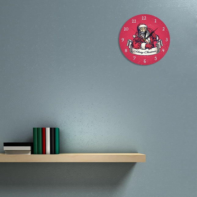 Orologio da parete rosso tema natalizio