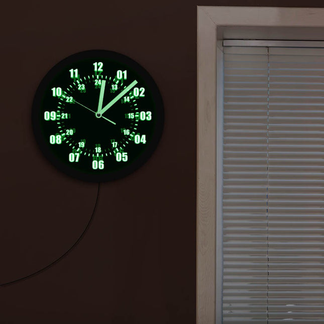 Orologio da parete a LED stile militare