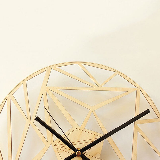 Orologio da parete geometrico in legno