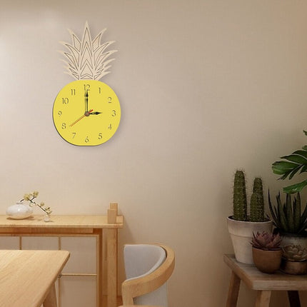 Orologio da parete design ananas legno