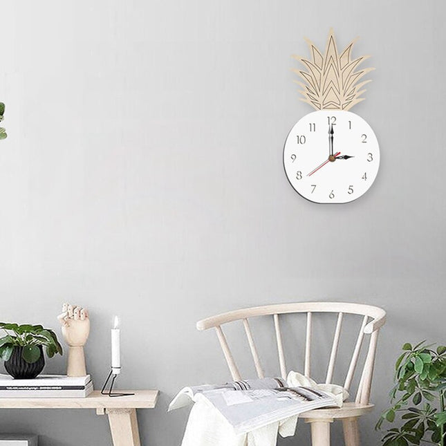 Orologio da parete design ananas legno