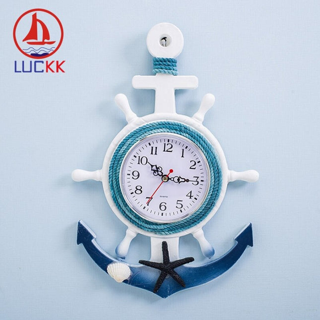 Orologio da parete stile marinaro ancora