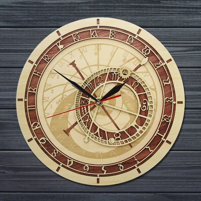 Orologio da parete astronomico in legno