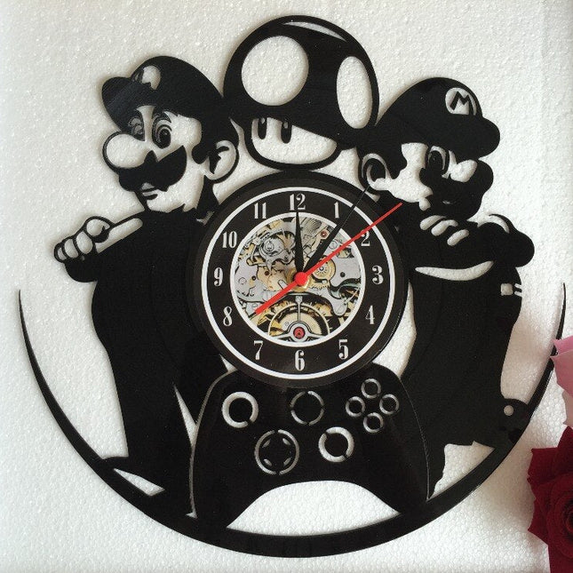 Orologio vinile gamer tema Super Mario