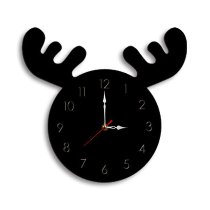 Orologio da parete con corna di cervo