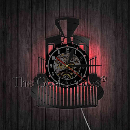 Orologio vinile locomotiva a vapore treno