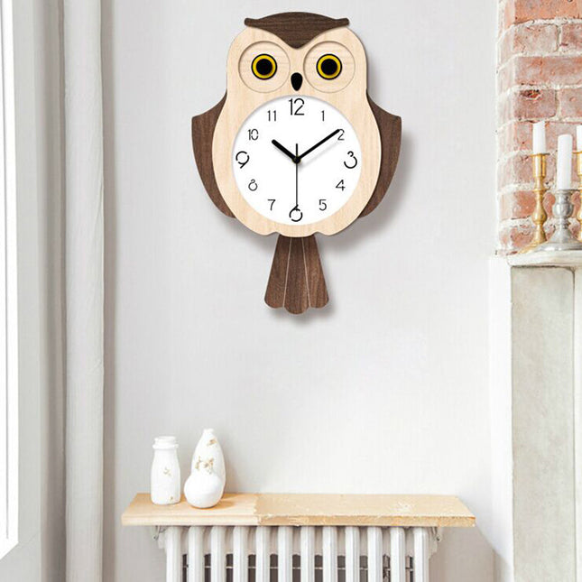 Orologio da parete gufo con pendolo