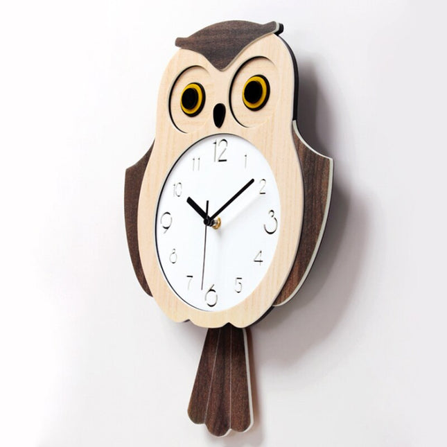 Orologio da parete gufo con pendolo