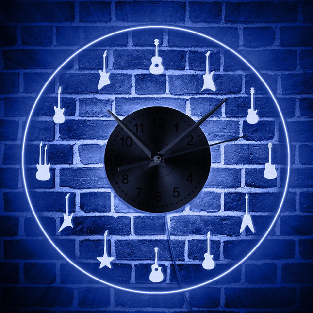 Orologio da parete a LED chitarre