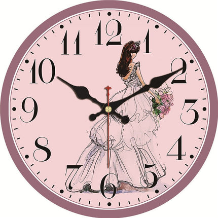 Orologio da parete rosa design romantico
