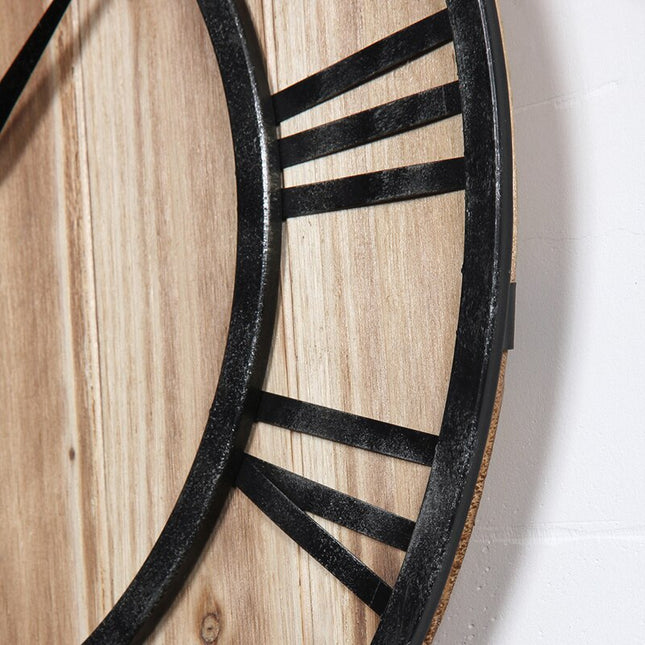 Orologio da parete industriale metallo legno