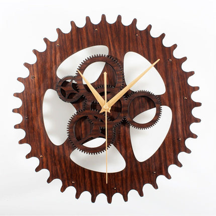 Orologio da parete ingranaggio in legno