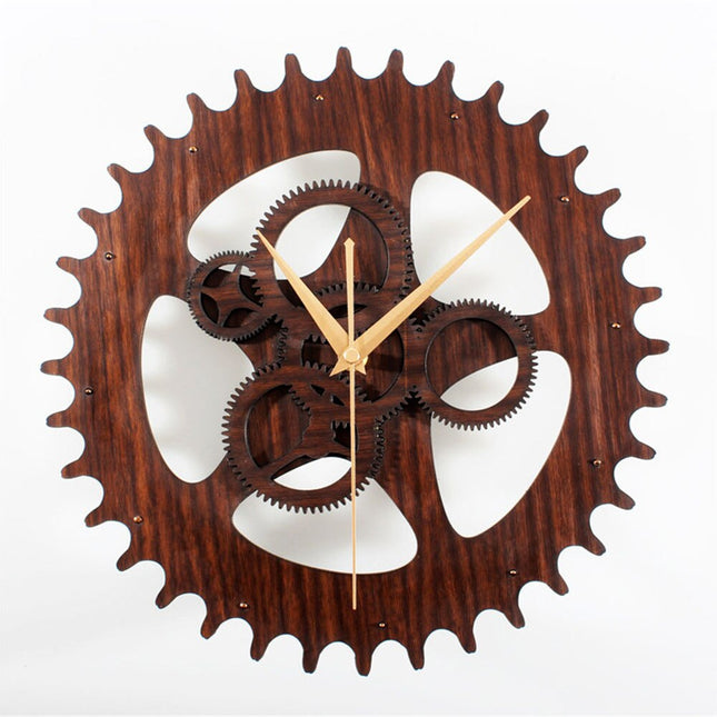 Orologio da parete ingranaggio in legno
