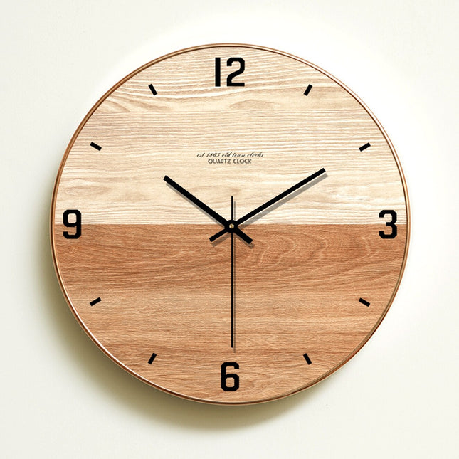 Orologio da muro design legno bicolore