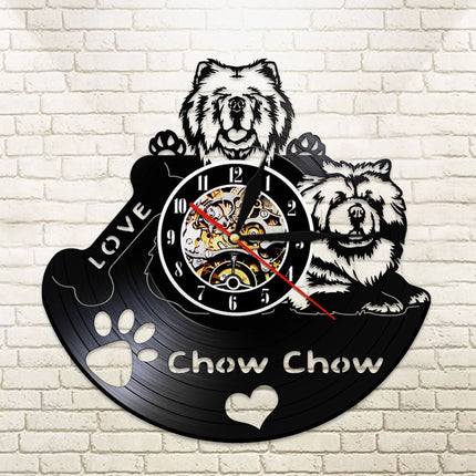 Orologio in vinile cane Chow Chow