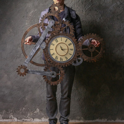 Orologio da parete steampunk con meccanismi