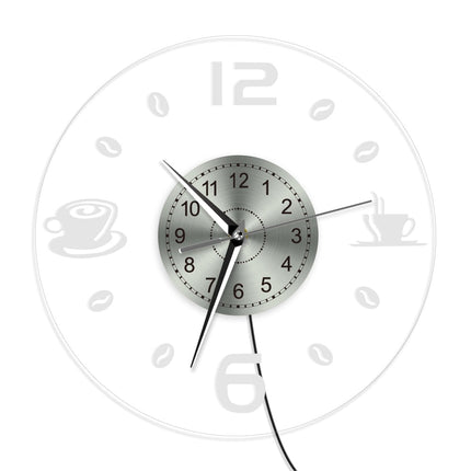 Orologio da parete a LED tema caffè