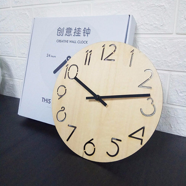 Orologio da parete minimalista in legno