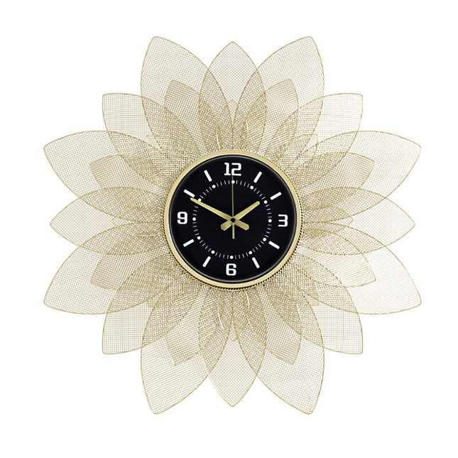 Orologio da parete design fiore metallo
