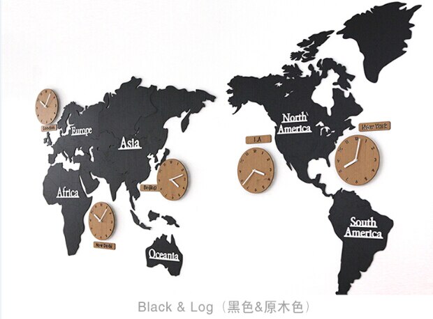 Orologio da muro mappamondo 5 fusi