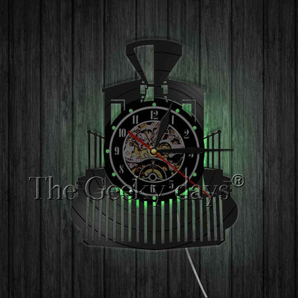 Orologio vinile locomotiva a vapore treno