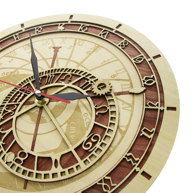 Orologio da parete astronomico in legno