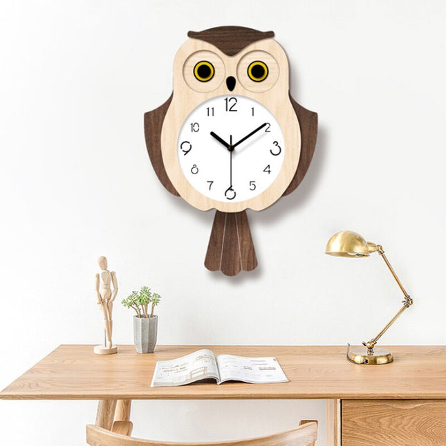 Orologio da parete gufo con pendolo