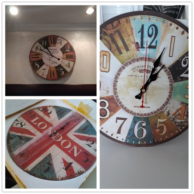 Orologio da parete con foglie tropicali