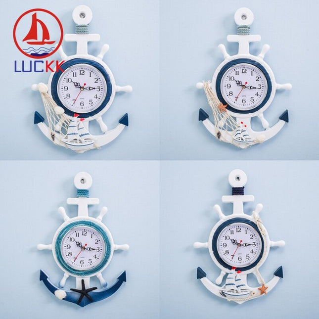 Orologio da parete stile marinaro ancora