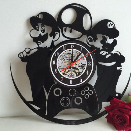 Orologio vinile gamer tema Super Mario