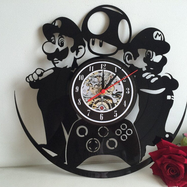 Orologio vinile gamer tema Super Mario