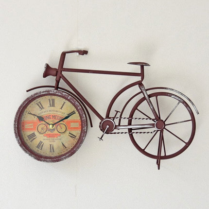 Orologio da parete vintage a forma di bicicletta