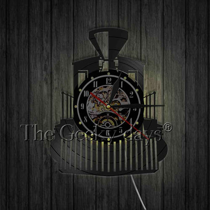Orologio vinile locomotiva a vapore treno