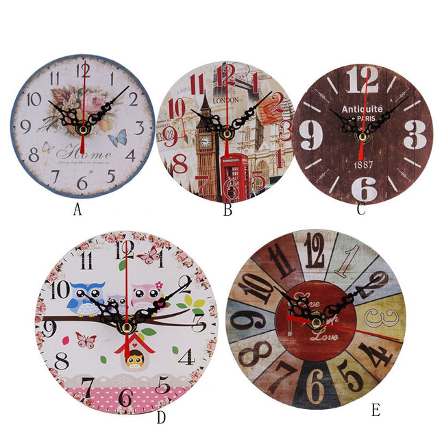 Orologio da parete in legno vintage