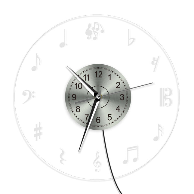 Orologio da parete LED note musicali