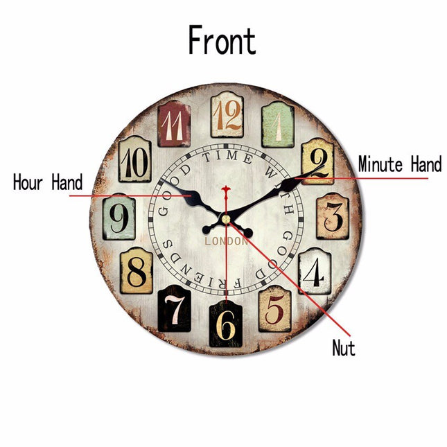 Orologio da parete con foglie tropicali