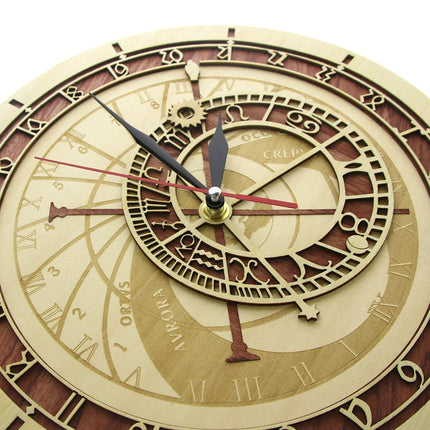 Orologio da parete astronomico in legno