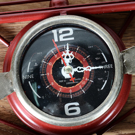 Orologio da parete vintage a forma di aereo