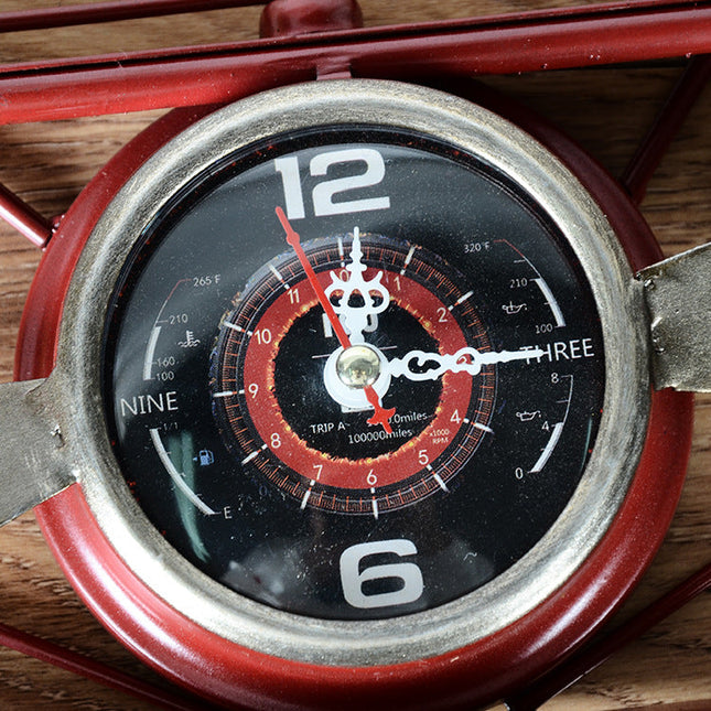 Orologio da parete vintage a forma di aereo