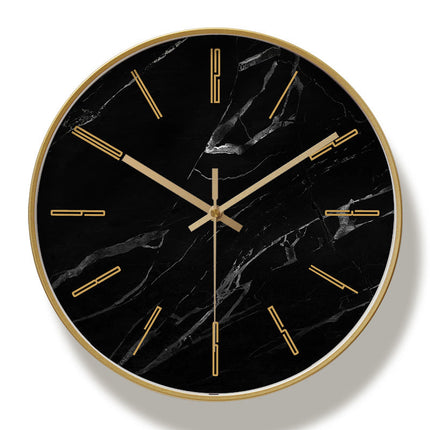 Orologio da parete marmo nero dorato