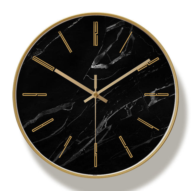 Orologio da parete marmo nero dorato